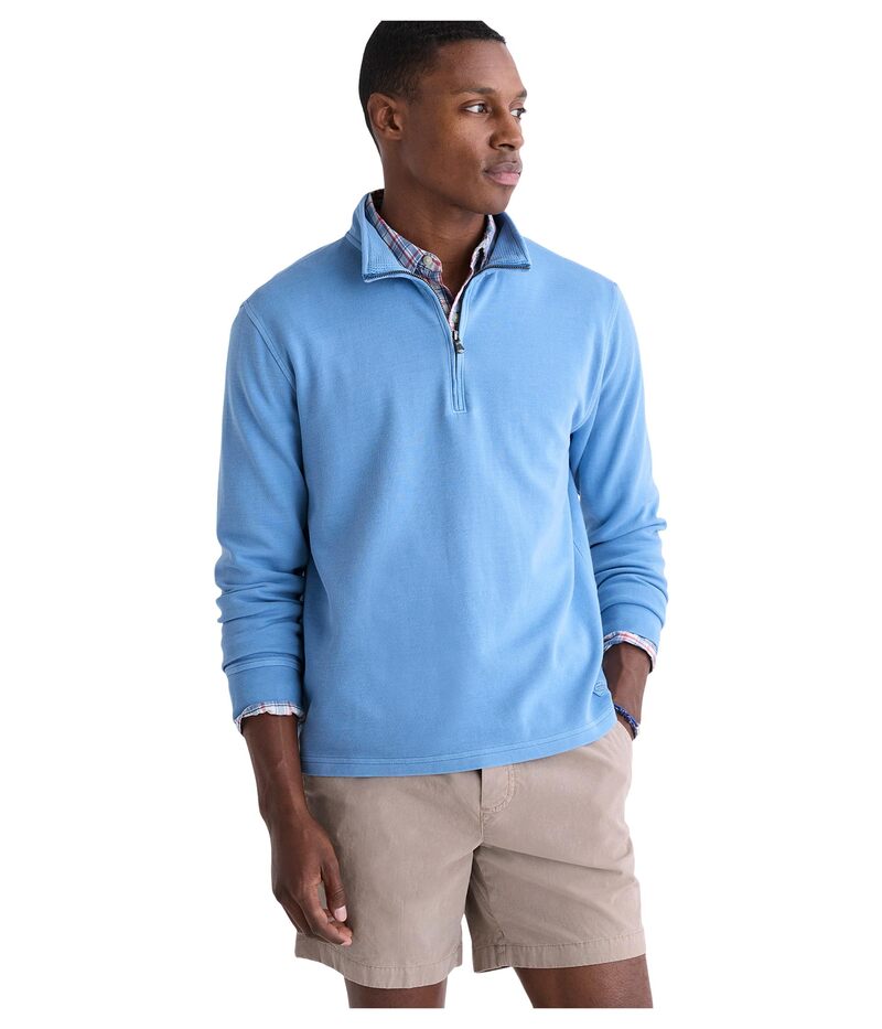 ヴァインヤードヴァインズ メンズ アウター パーカー・スウェット Vineyard Vines Coastline 1/4 Zip Clublue 青色