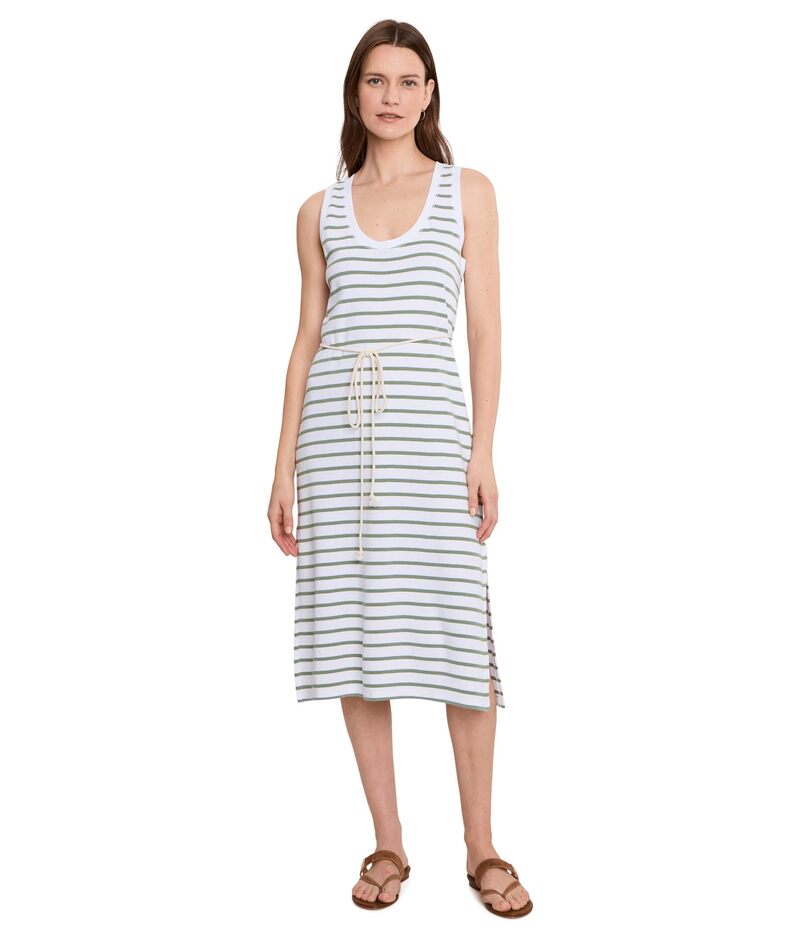 リラピー レディース トップス 衣裳 側面細長い切口 Lilla P Rib Stripe Side Slitank Dressage Stripe サルヴィア