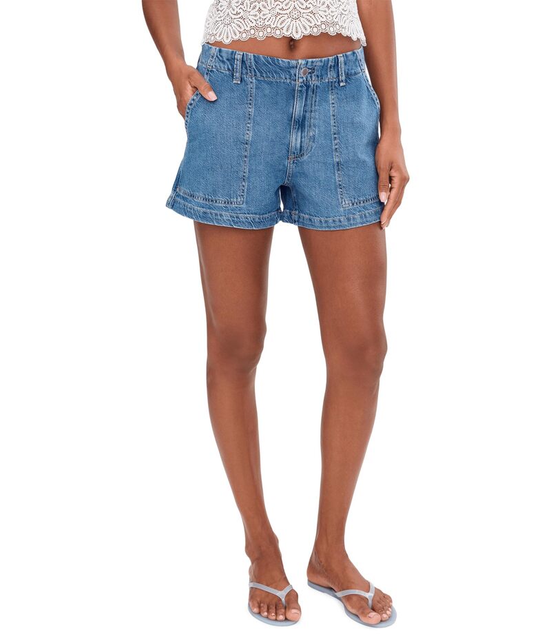 エージーデニム レディース ボトムス ジーンズズボン下 遊撃手ズボン下 AG Jeans Analeigh Mid-Rise Utility Shorts Mountain Gold Mountain ゴールド
