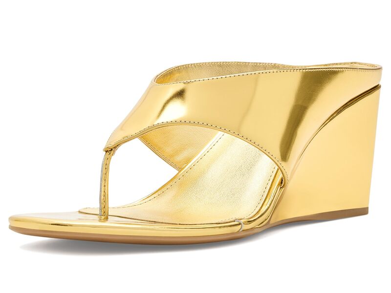 目じるし・フィッシャー レディース シューズ 踵 Marc Fisher LTD Udena Gold Leather ゴールド