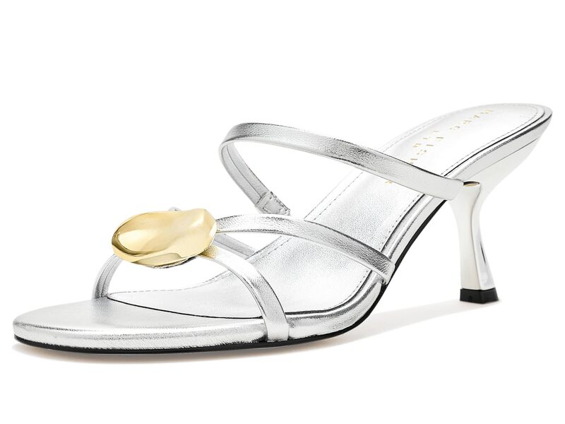目じるし・フィッシャー レディース シューズ ブーツ・レインブーツ Marc Fisher LTD Natesa Silver Leather しろがね色