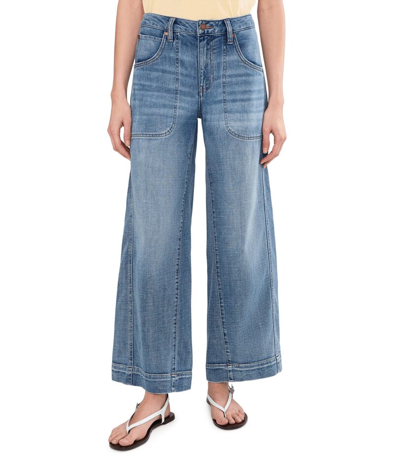 リヴァプール ロサンゼルス レディース ボトムス デニムパンツ ワイドレッグ ジーンズ Liverpoolos Angeles Mid-Rise Stride Wide Leg Jeans With Utility Details 30" Inseam Culver City|ReVida 店
