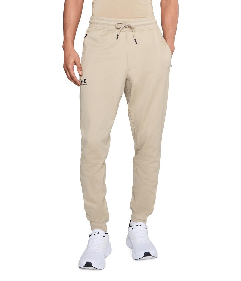 アンダーアーマー メンズ ボトムス 心地よいズボン下 運動競技表現スタイル Under Armour Sportstyle Tricot Jogger City Khaki/Black 黒いこと