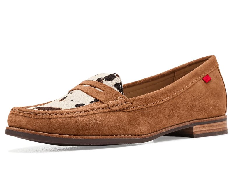マークジョセフニューヨーク レディース シューズ スリッポン・ローファー Marc Joseph New York East Village Loafers Tan Suede/Dune Patch Pony Hair タン