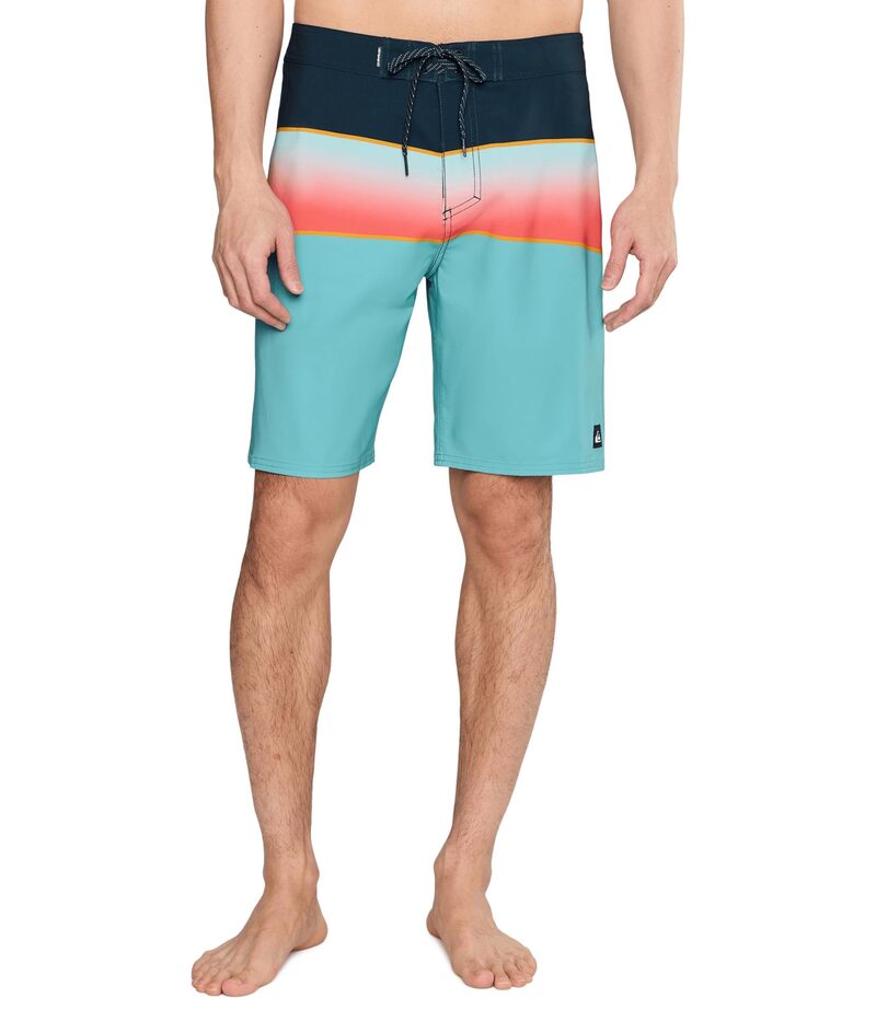 クイックしろがね色 メンズ 海水着 二分の一ズボン下・さる股引き 遊撃手ズボン下 地絹 Quiksilver Surfsilk Panel 20 Boardshorts Aqua アクア