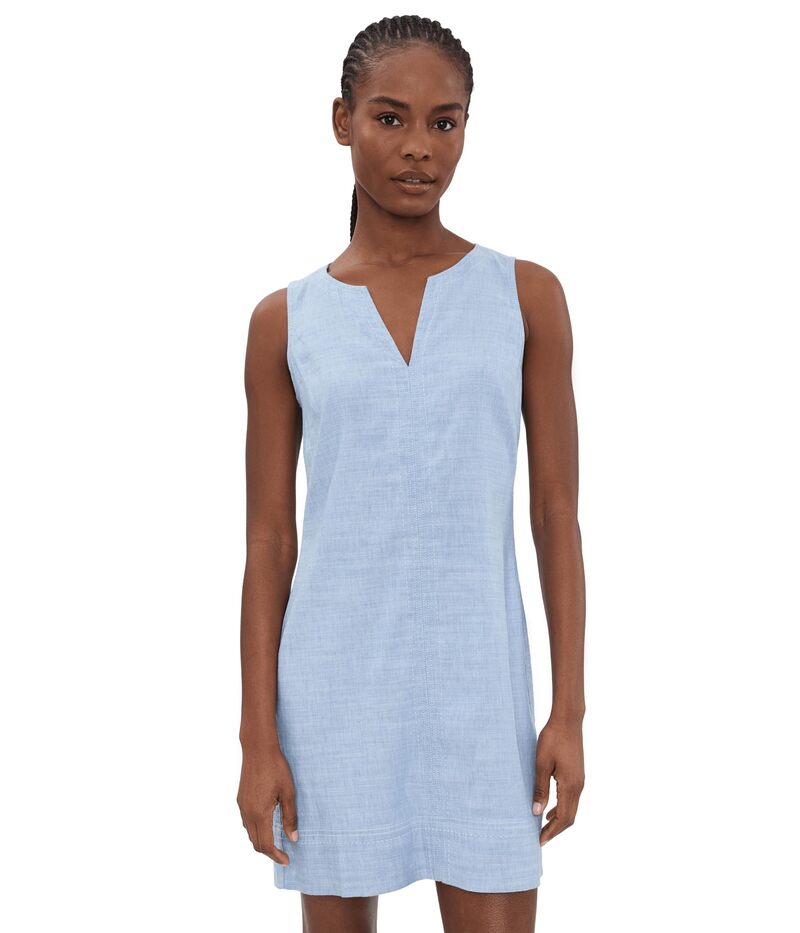 トッミーバハマ レディース トップス 衣装 Tommy Bahama Palm-A-Dora Split Neck Dress French Blue 青色