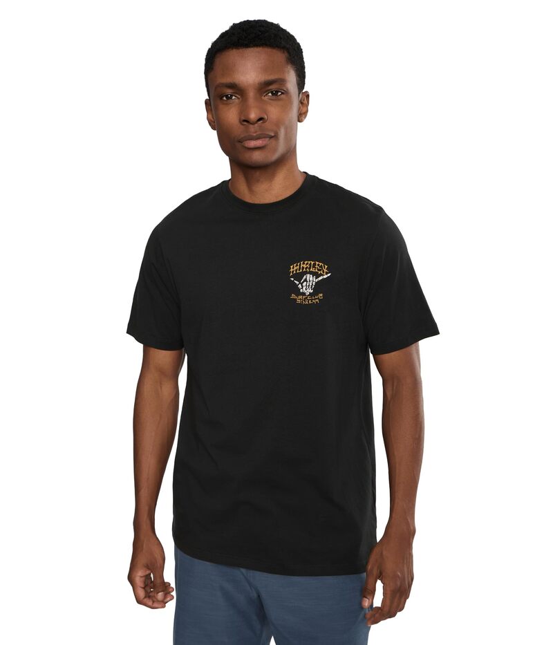 ハーレー メンズ トップス プルオーバー Hurley Skeletor Short Sleeve Black 黒いこと