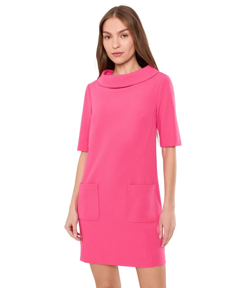トリーナターク レディース トップス ワンピース ドレープ Trina Turk Drape Neck Straight Fit Dress Rio Rose｜ReVida 店