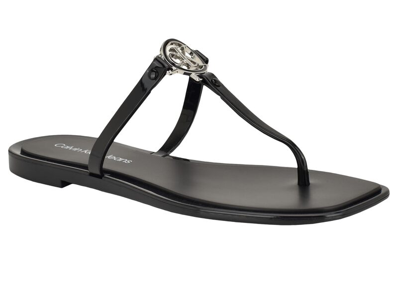 カルバンクライン レディース シューズ サンダル Calvin Klein Ellye Black ブラック｜ReVida 店