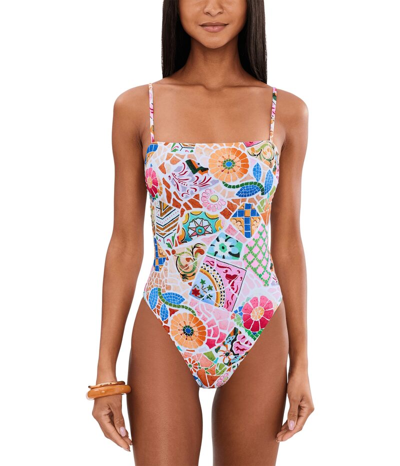 シーフォリー レディース 水泳着 上下仕掛ける Seafolly BeachBoheme Square Neck One-Piece Parfait Pink サクラ色