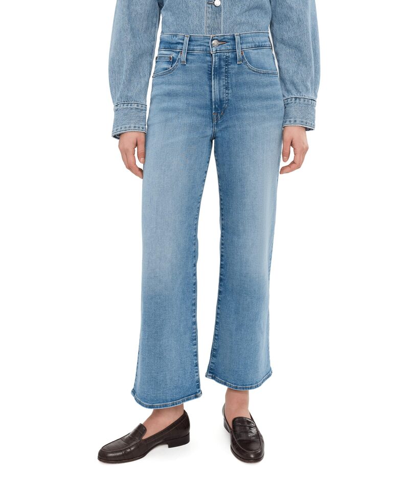 メイドウェル レディース ボトムス ジーンズズボン下 Madewell The Short Wide-Leg Jean Coastal Blue Wash 青み