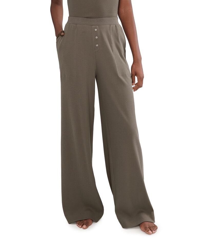 パクト レディース ボトムス カジュアルパンツ ワイドレッグ PACT Dream Rib Wide Leg Lounge Pants Cinder|ReVida 店