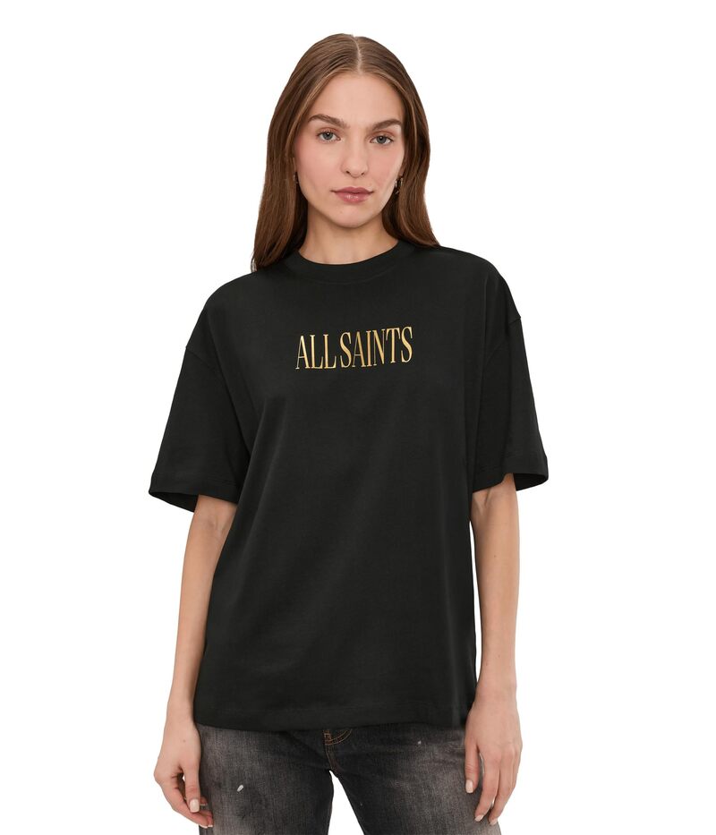 オールセインツ レディース トップス シャツ AllSaints Cora Etta Tee Black ブラック｜ReVida 店