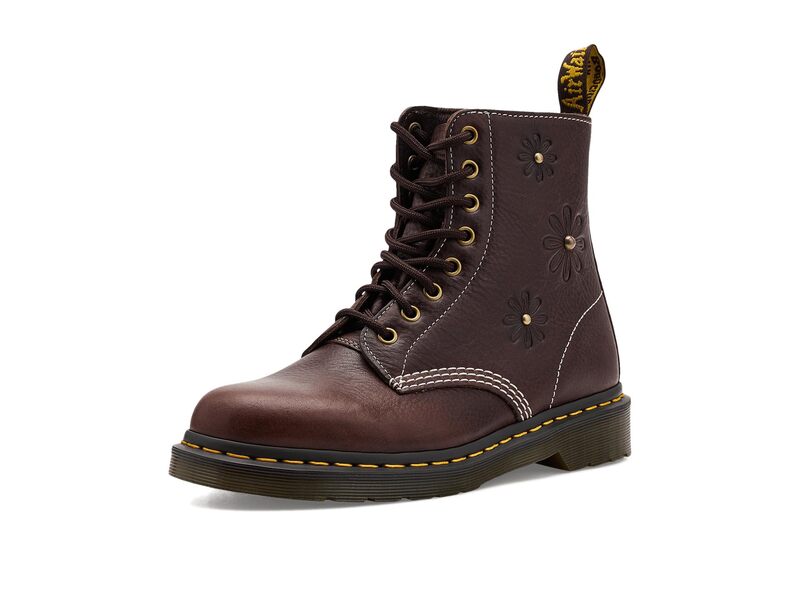 ドクターマーチン レディース シューズ ブーツ・レインブーツ Dr. Martens 1460 Pascal Flower Dark Brown ブラウン|ReVida 店