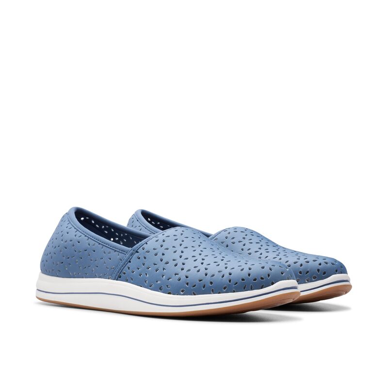 クラークス レディース シューズ スニーカー Clarks Breezemily Blue Textile 青色