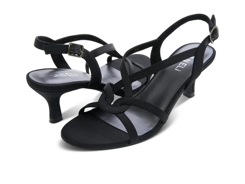 ベネリ レディース シューズ 踵 Vaneli Monde Black Owi Fabric 黒いこと
