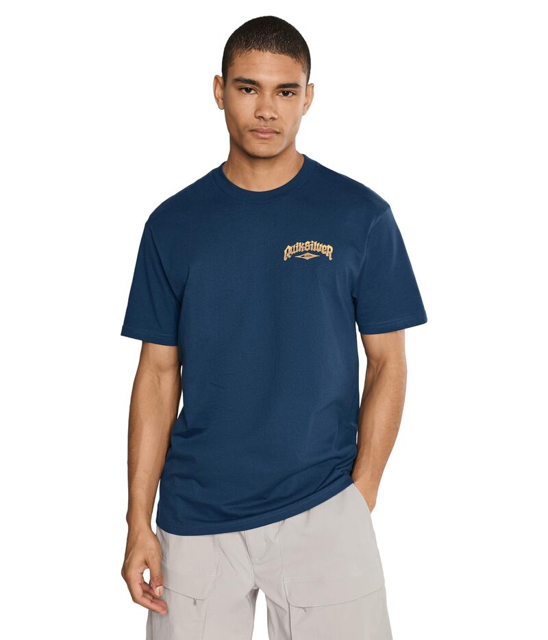 クイックしろがね色 メンズ トップス プルオーバー Quiksilver Diamond Arch Screen Tee Dark Denim ジーンズ