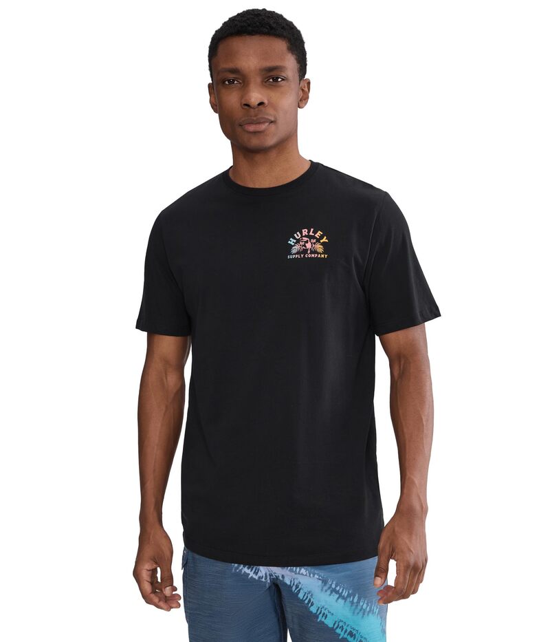 ハーレー メンズ トップス プルオーバー Hurley Birds Of Paradise Short Sleeve Black 黒いこと