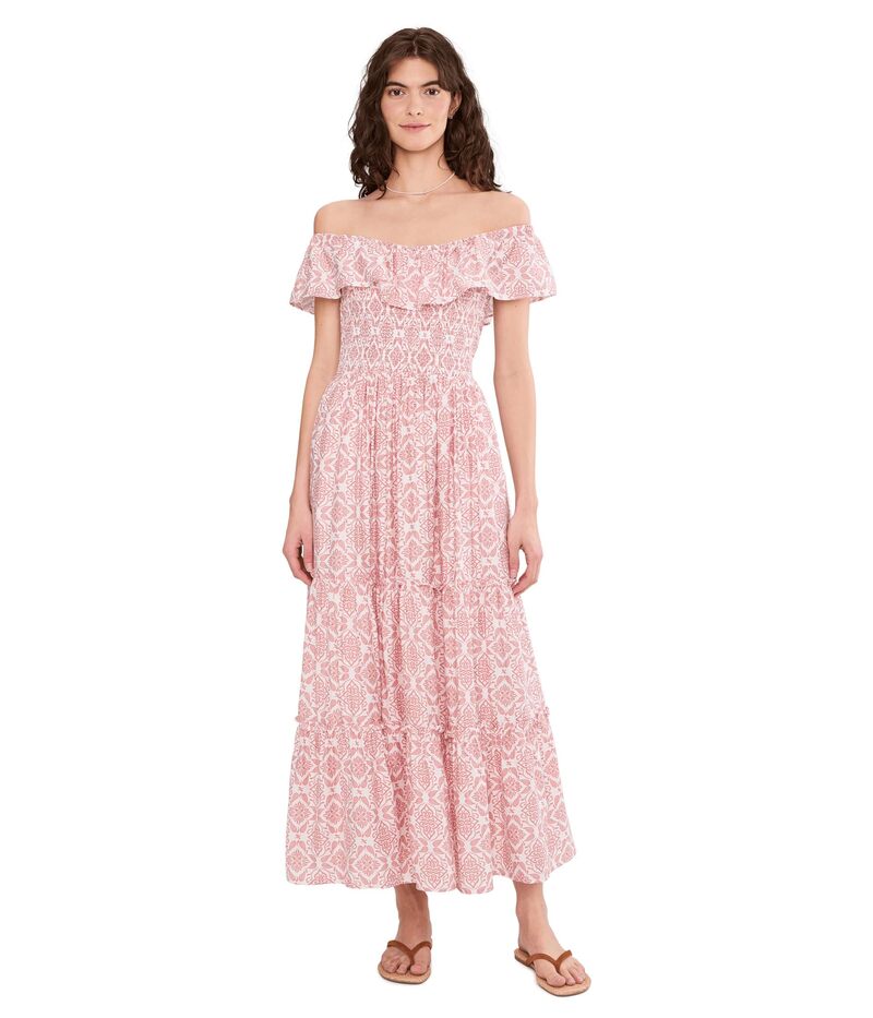 ヴィンスカムート レディース トップス ワンピース フリル Vince Camutoff The Shoulderuffle Tier Dress With Smock Rose Hip｜ReVida 店 27,594円