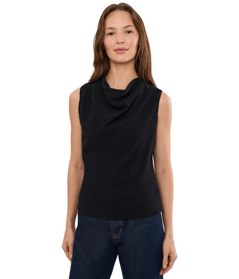 ヴィンス レディース トップス プルオーバー Vince Shadow Grid Cowl Neck Top Black 黒いこと