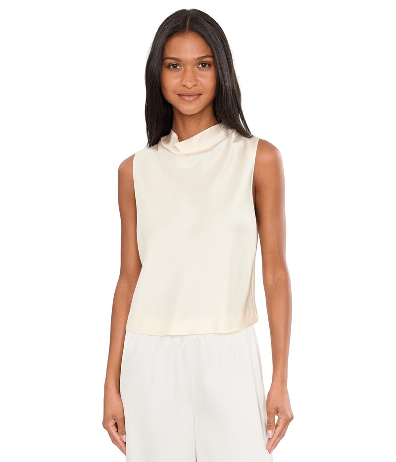 ヴィンス レディース トップス プルオーバー クロップド Vince Cropped Cowl Neck Top Flax