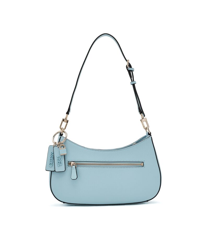 ゲス レディース 御徒面子 GUESS Noelle II Top Zip Shoulder Bag Aqua アクア