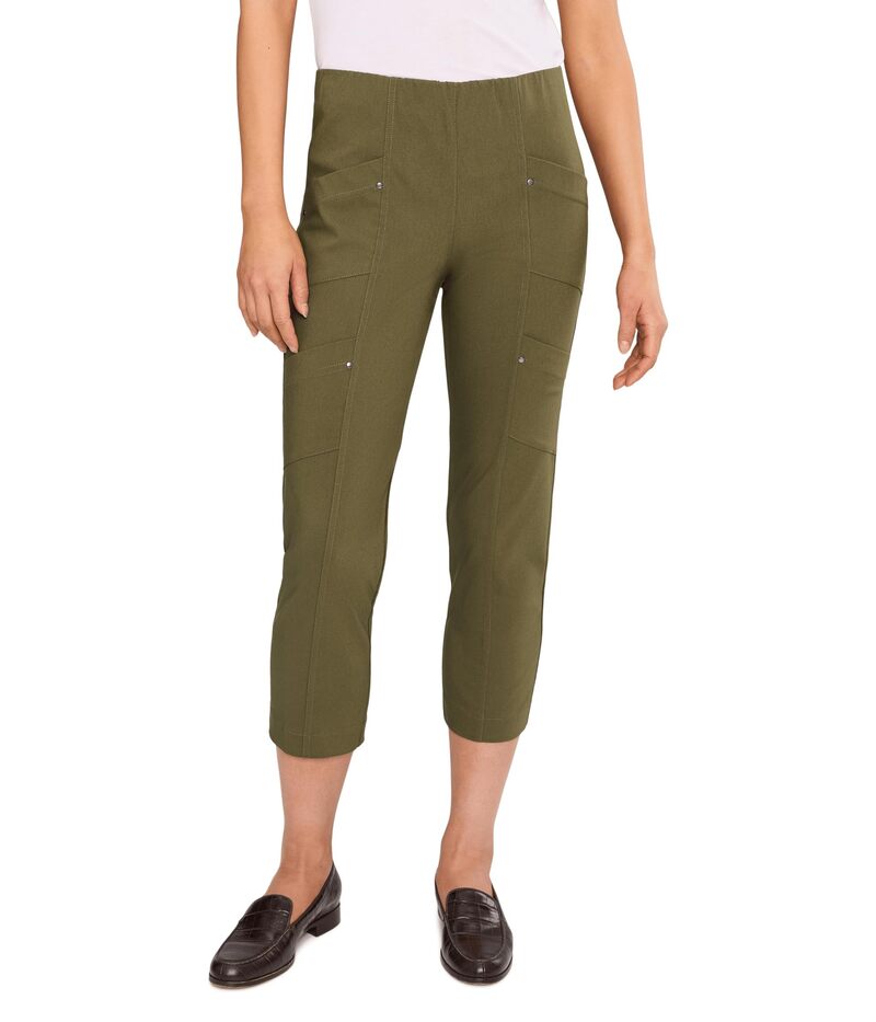 エリオットローレン レディース ボトムス 心地よいズボン下 カーゴパンツ Elliott Lauren Control Stretch Updated Pull-On Crop Cargo Pants Olive オリーブ