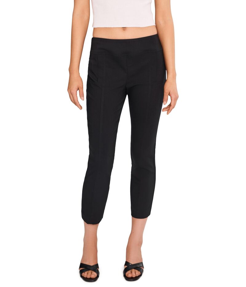 エリオットローレン レディース ボトムス 心地好いズボン下 Elliott Lauren Control Stretch Cropants with Vertical Faux Pocket Detail Black 黒いこと