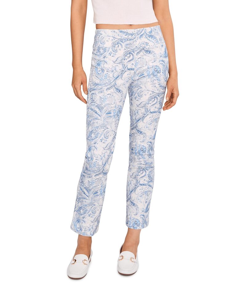 エリオットローレン レディース ボトムス 心地よいズボン下 ブーツとり捨てる 刷り上げる ブーツ Elliott Lauren Blue Bayou Printed Elastic Waist Pull-On Bootcut Pants Blue 青色