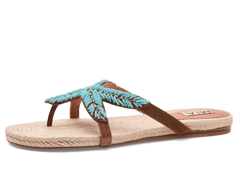 ミア レディース シューズ サンダル MIA MLE-Athina Cognac/Turquoise Beads 青緑色