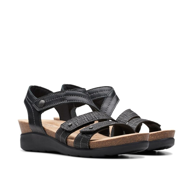クラークス レディース シューズ 踵 Clarks Calenne Clara Black Combi 黒いこと