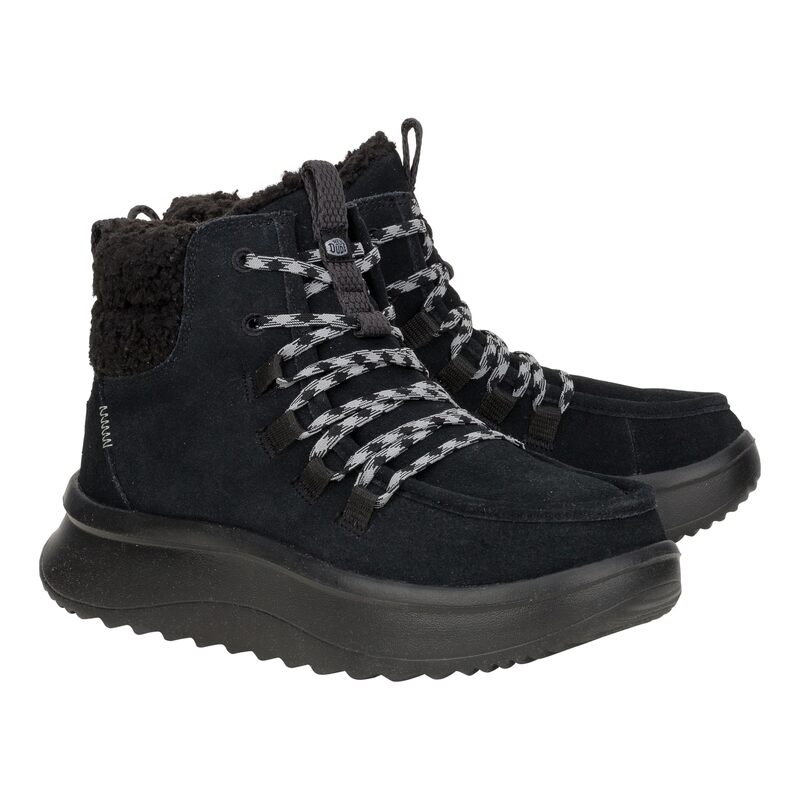 ヘイデュード レディース シューズ スリッポン・ローファー Hey Dude Wendy Peak Black/Black 黒いこと