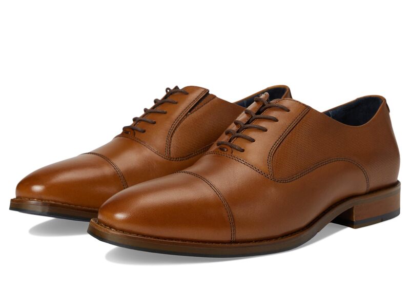 ジョンストンアンドマーフィー メンズ シューズ オックスフォード 旗がしら Johnston \u0026 Murphy Landry Embossed Cap Toe Tan Full Grain タン