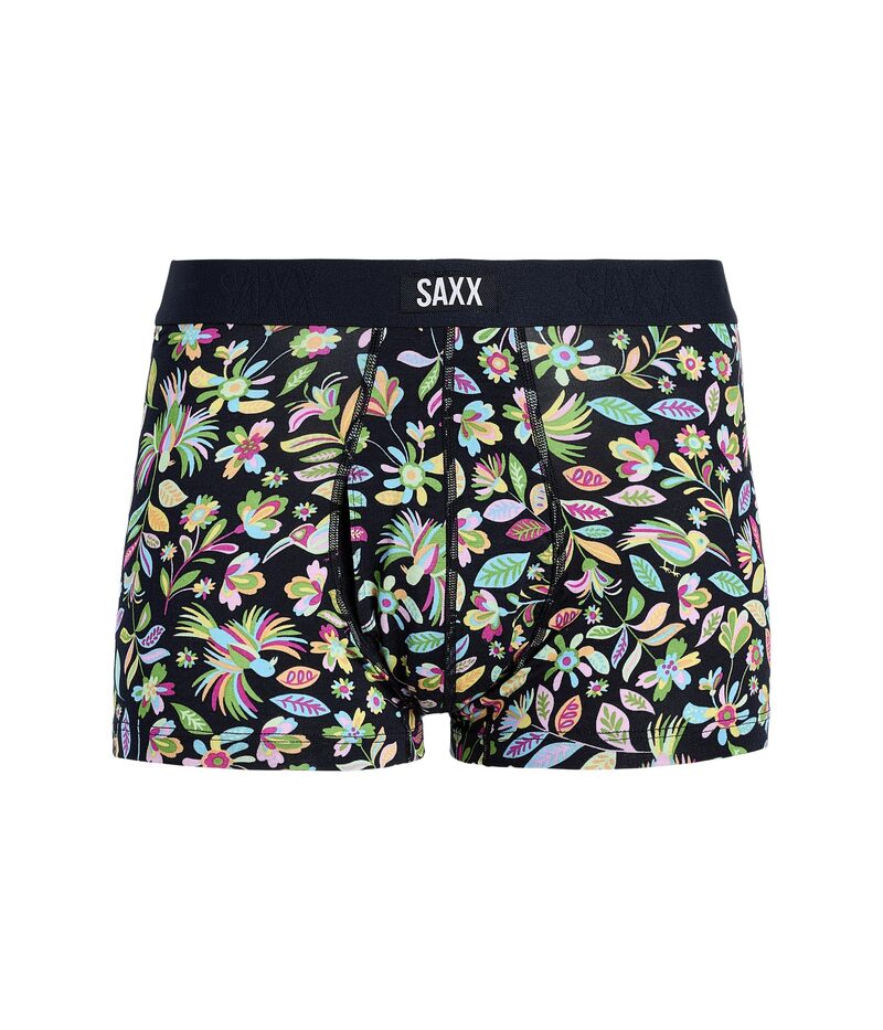サックスアンダーウェアー メンズ ボクサーズボン下 SAXX UNDERWEAR Vibe Xtra Soft Comfortrunk Fly Amate Garden/Black 黒いこと