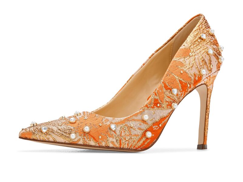 ジェシカシンプソン レディース シューズ 踵 Jessica Simpson Welica Classic Pumps Tangerine Combo タンジェリン