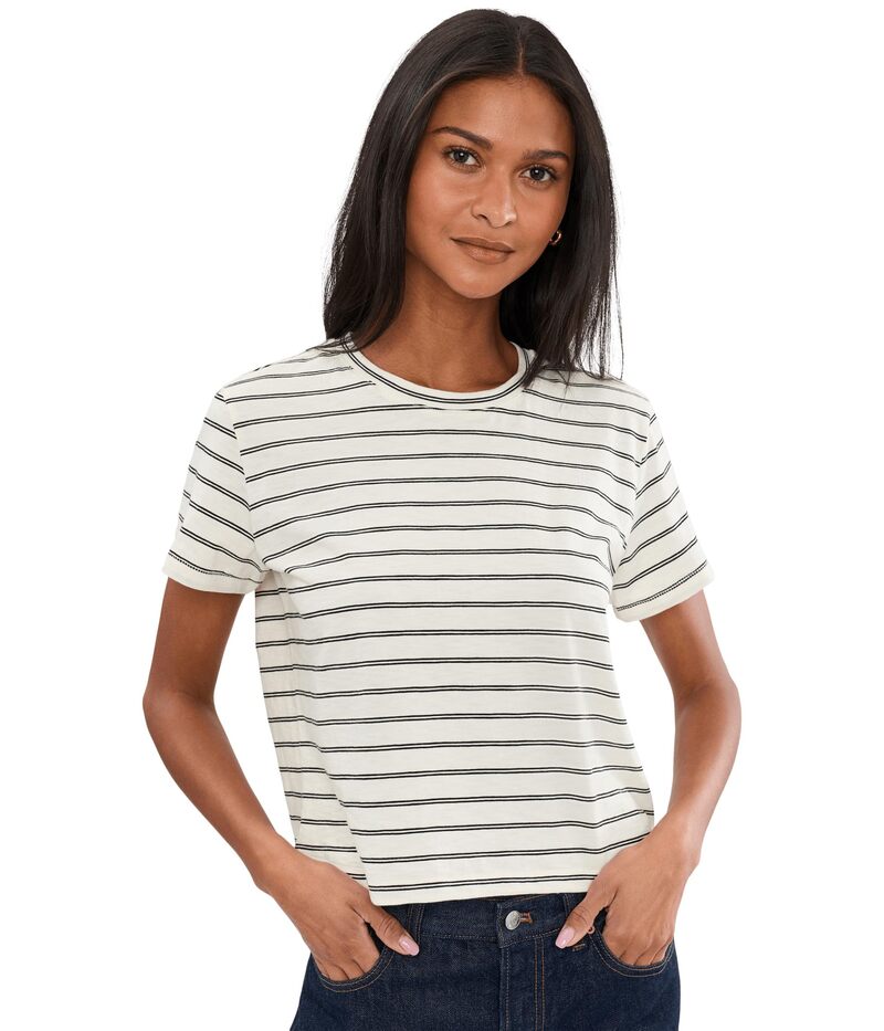 メイドウェル レディース トップス シャツ Madewell Bella Slub Tee Stripe Lighthouse ストライプ｜ReVida 店 10,514円