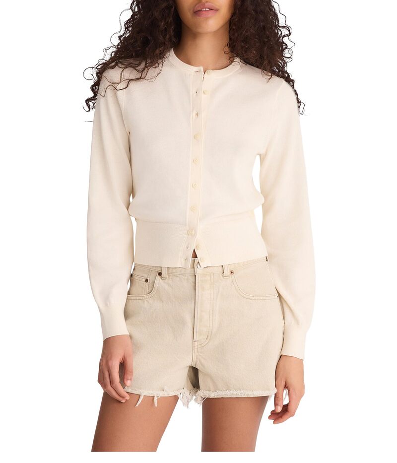 メイドウェル レディース アウター 編み物・スウェーター 綿織物 ジレー Madewell Button-Front Cardigan インチ 100% Cotton Vintage Ivory 象牙色