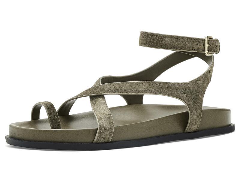 目じるし・フィッシャー レディース シューズ サンダル Marc Fisher LTD Bevy Dark Green Suede 緑であること