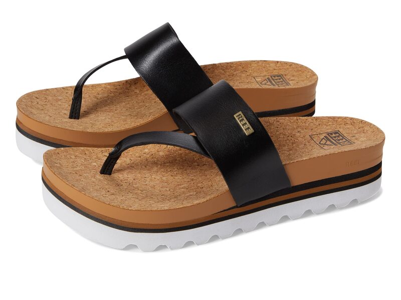 岩礁 レディース シューズ サンダル Reef Cushion Sol Hi Black/Tan 黒いこと