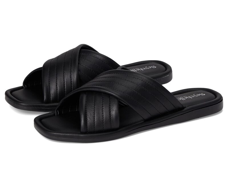セイシェルズ レディース シューズ サンダル なめし革 Seychelles Courage Leather Slide Sandal Black 黒いこと