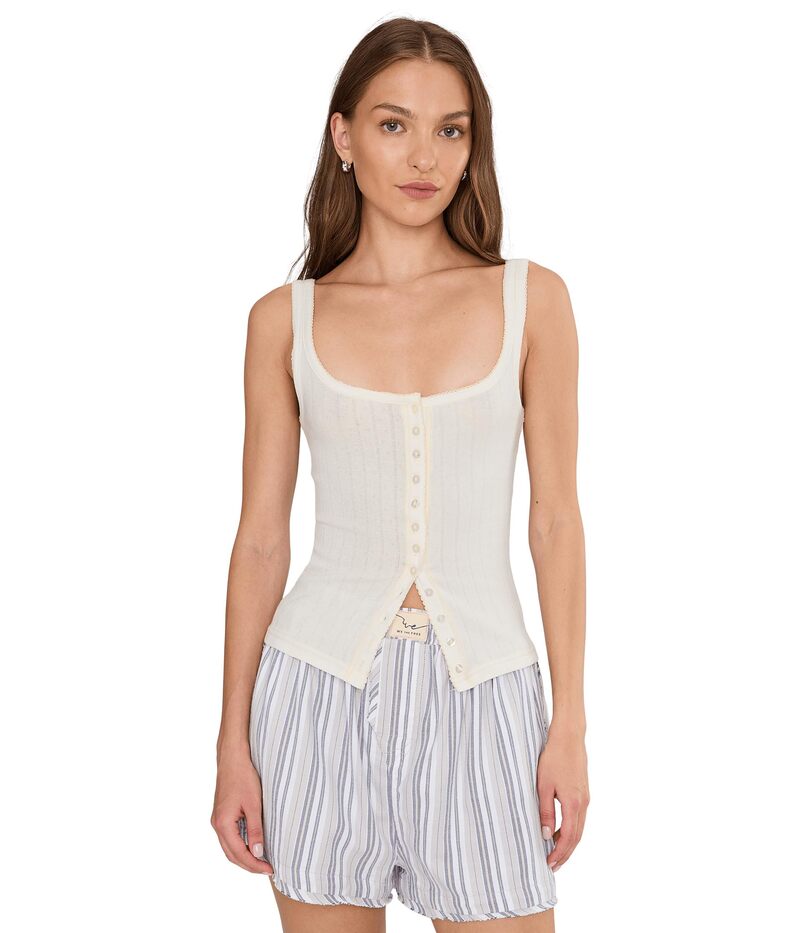 フリーピープル レディース トップス ティーシャツ Free Peoplend Game Pointelle Tank Sugar Swizzle