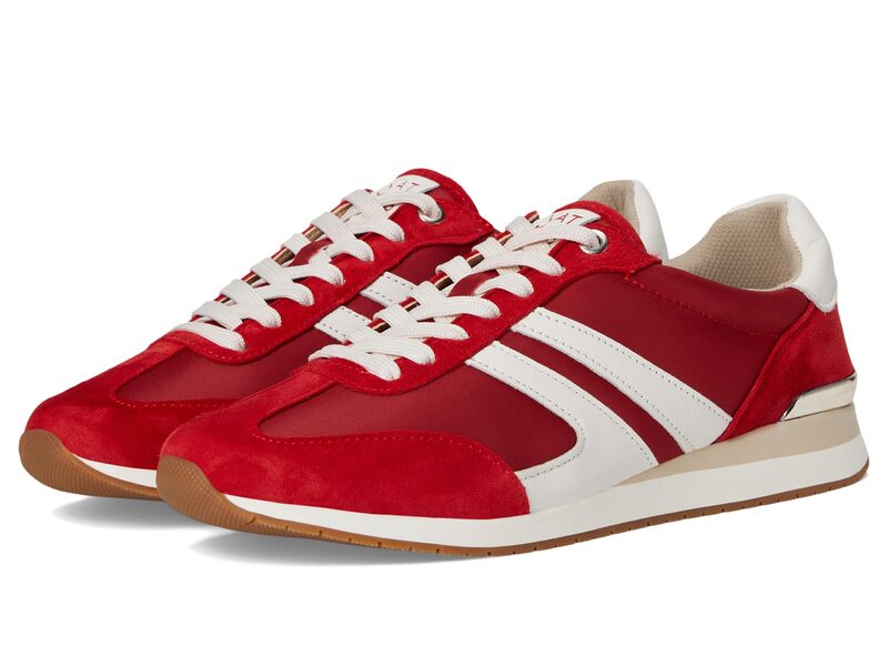 ナチュライザー レディース シューズ スニーカー Naturalizer Lorena Sneakers Deep Red Fabric \u0026 Suede 赤いこと