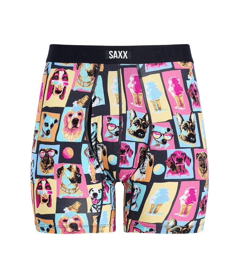 サックスアンダーウェアー メンズ ボクサーズボン下 SAXX UNDERWEAR Vibe Xtra Soft Comfort Boxer Briefly Summer Dogs Of Saxx/Multi マルチ色合い