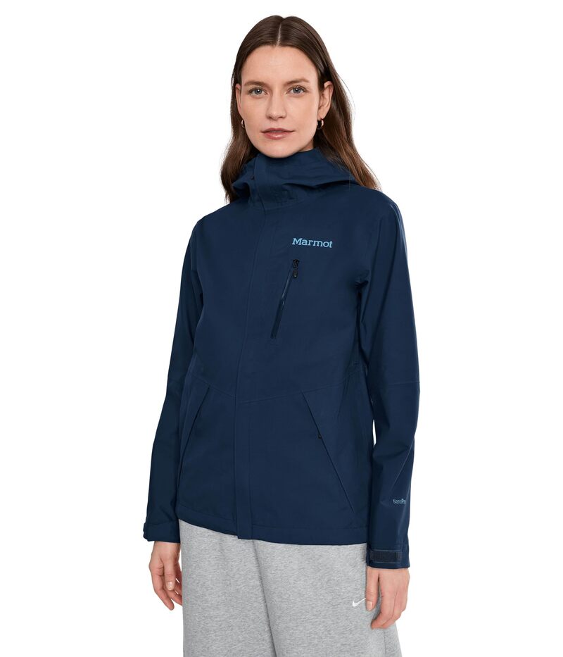 モルモット レディース アウター 厚地の外套 上衣 Marmot Precip Evo Pro Jacket Nightfall Navy 米国海軍