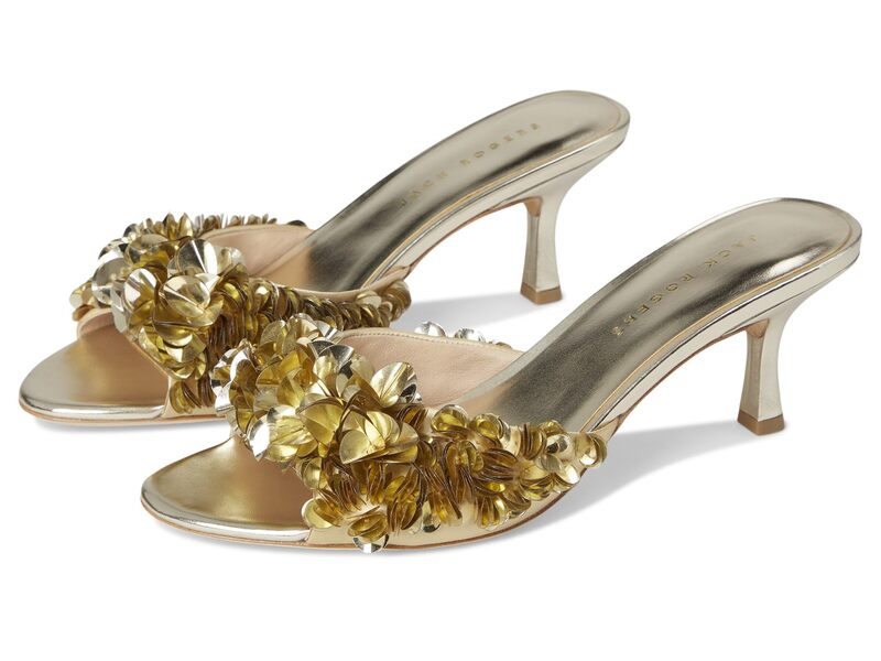 ジャックロジャース レディース シューズ 踵 サンダル スパンコール Jack Rogers Crown Sequin Sandals Gold ゴールド