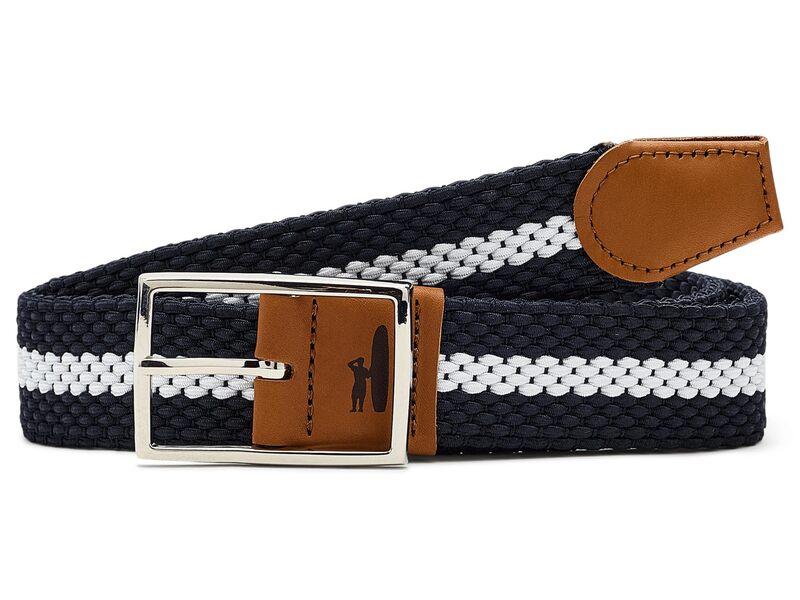 ジョニー オー メンズ アクセサリー ベルト johnnie-O Reversible Stripe Navy ネイビー｜ReVida 店