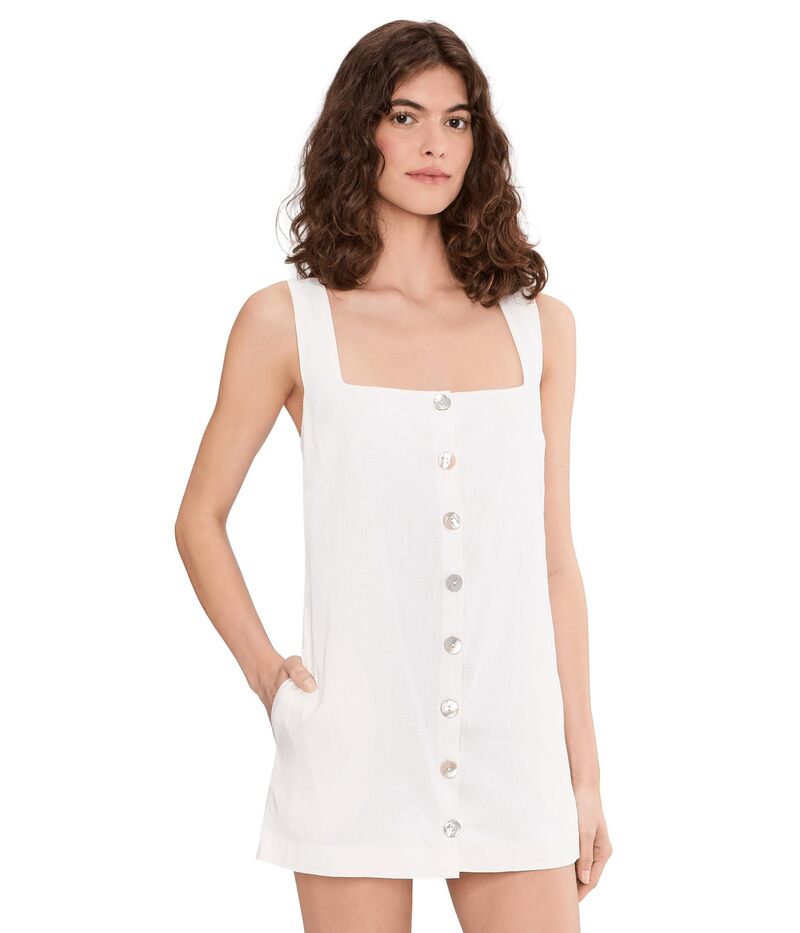 ウミーユアムーム レディース トップス 衣装 ミニ Show Me Your Mumu Everly Mini Dress White Linen 白いこと