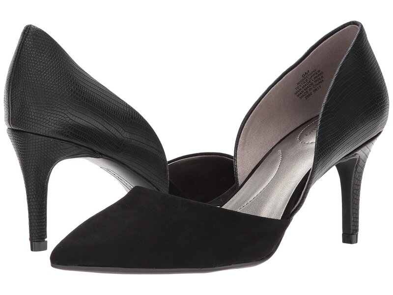 バンドリーノ レディース シューズ ヒール Bandolino Grenow D &rsquo; Orsay Pump Black Reptile Synthetic/Faux Suede ブラック｜ReVida 店