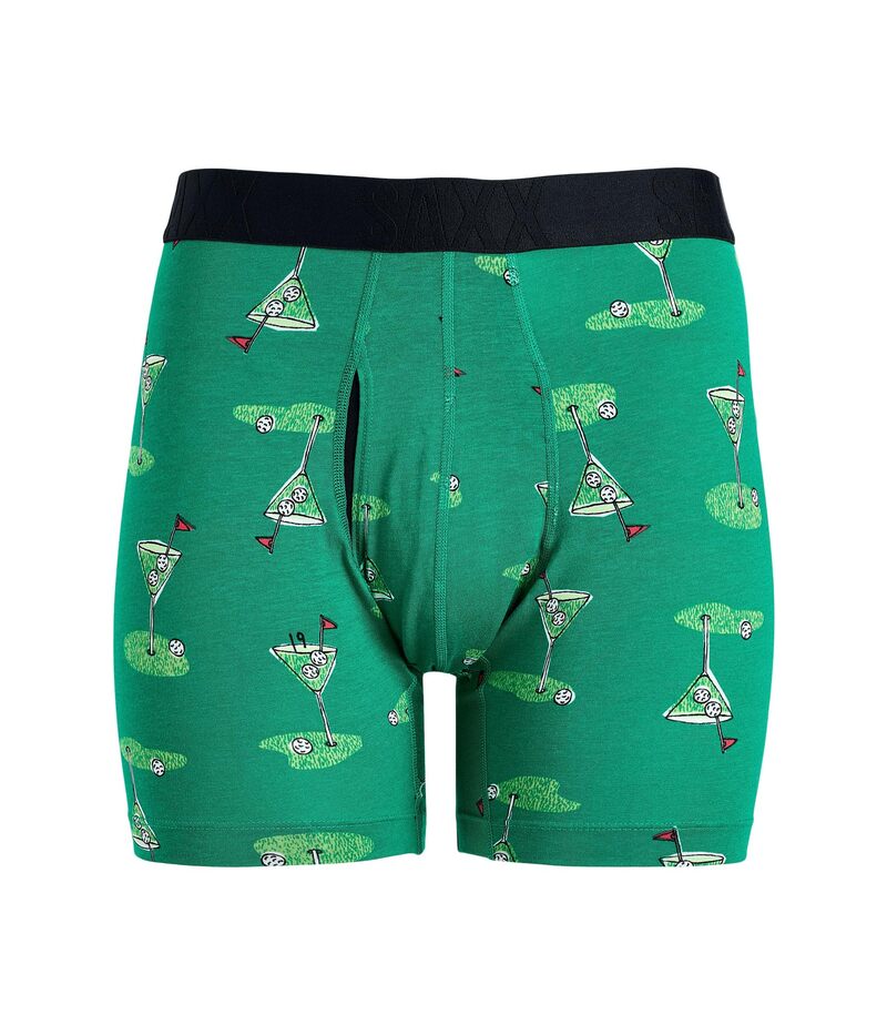 サックスアンダーウェアー メンズ ボクサーズボン下 綿織物 SAXX UNDERWEAR Droptemp Cooling Cotton Boxer Briefly Golf Martini/Lush Meadow