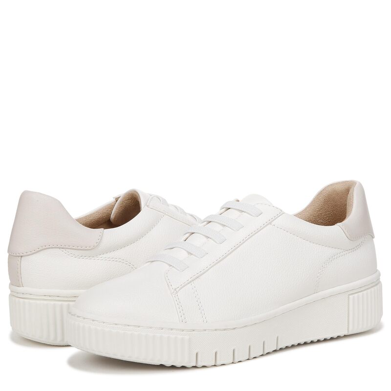 ナチュライザー レディース シューズ スニーカー SOUL Naturalizer - Tia Step-In White Faux Leather 白いこと